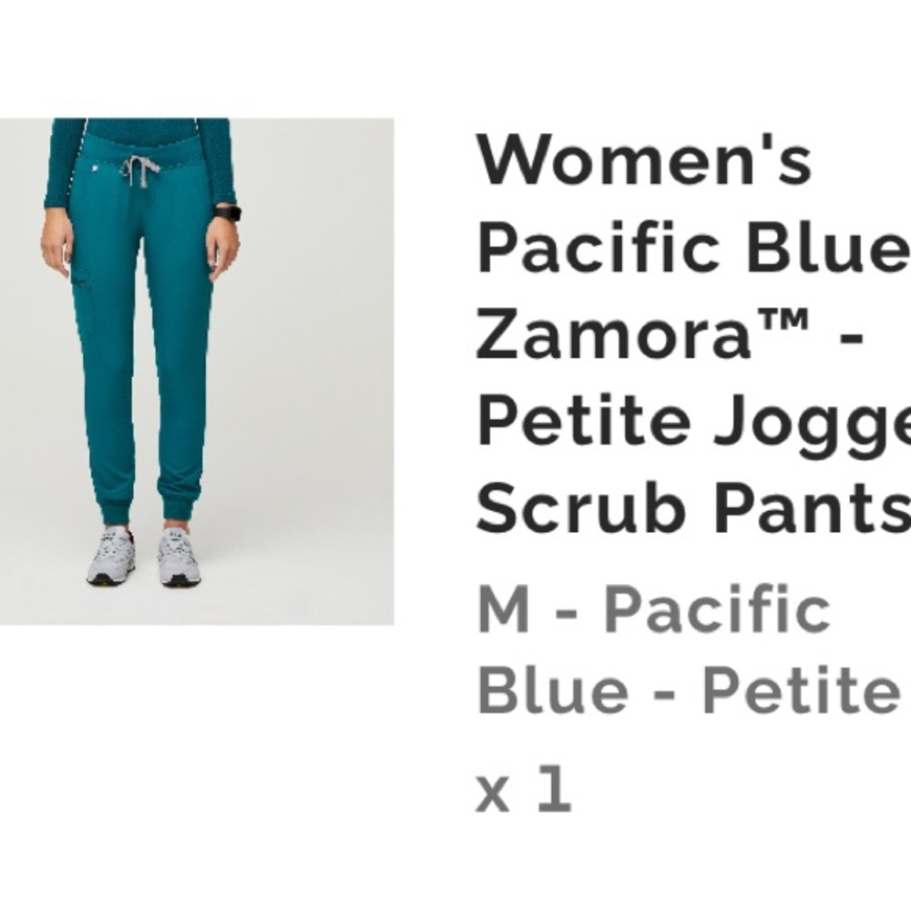 Figs NIB Limited Edition Women’s Pacific Blue Scrub Jogger Pants Size MP